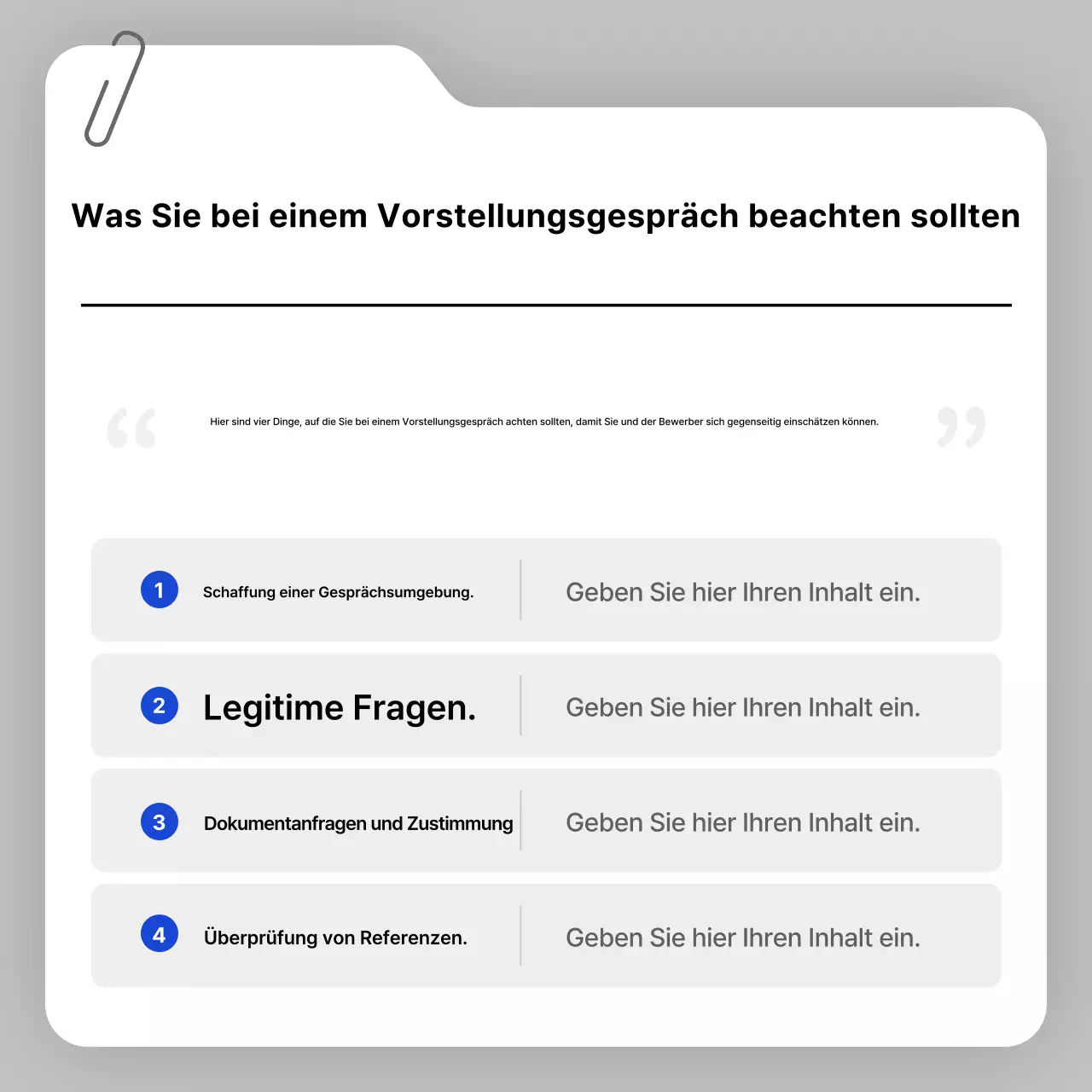 Graue saubere Einstellungsmitteilungen