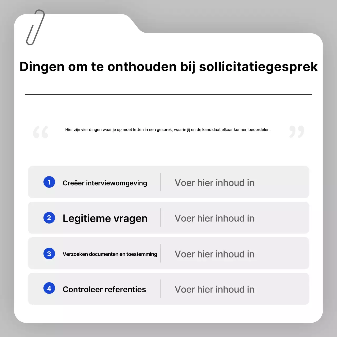 Grijze schone wervingscommunicatie