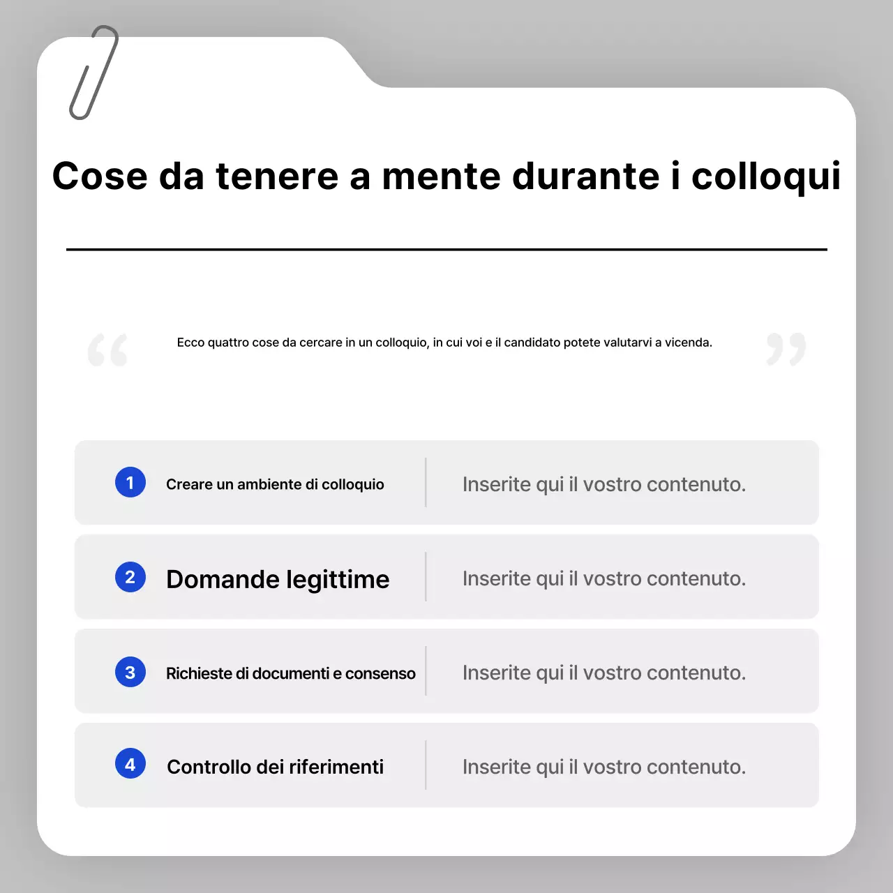 Comunicazioni di reclutamento Grey Clean