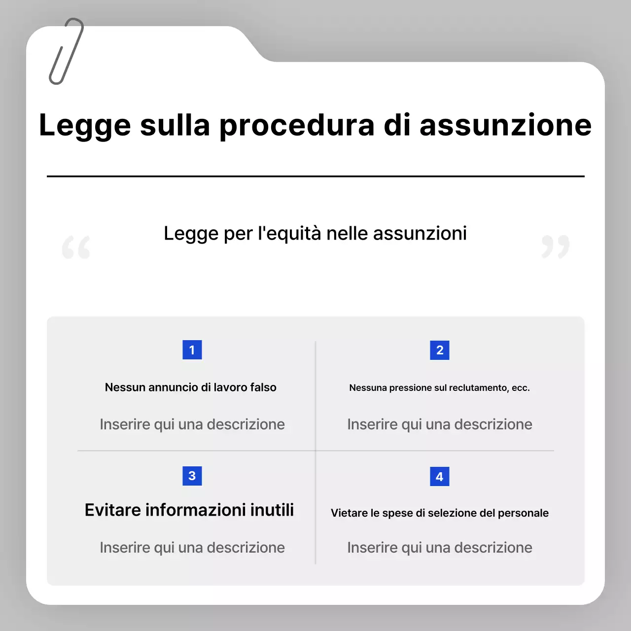 Comunicazioni di reclutamento Grey Clean