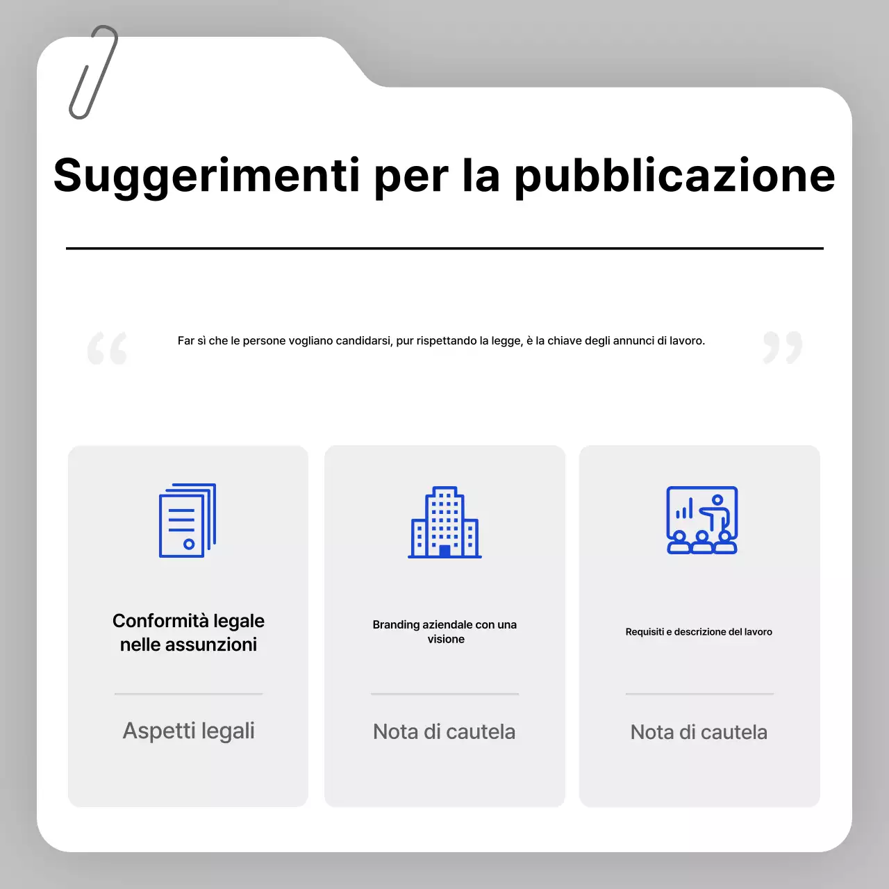 Comunicazioni di reclutamento Grey Clean