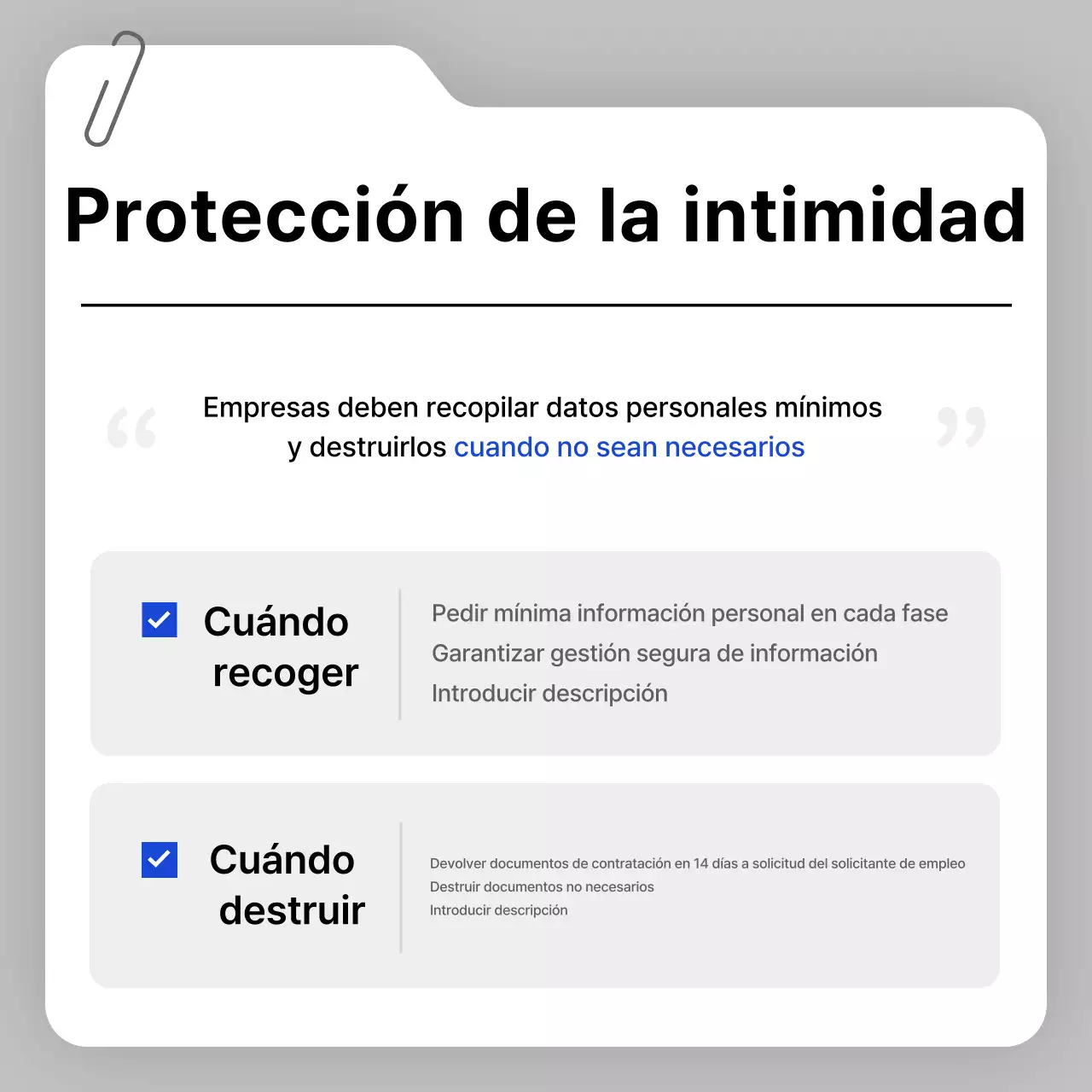 Comunicaciones sobre contratación de Grey Clean