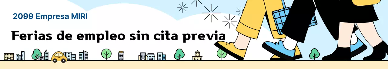 Información sobre la Feria de Empleo Light Blue Simple