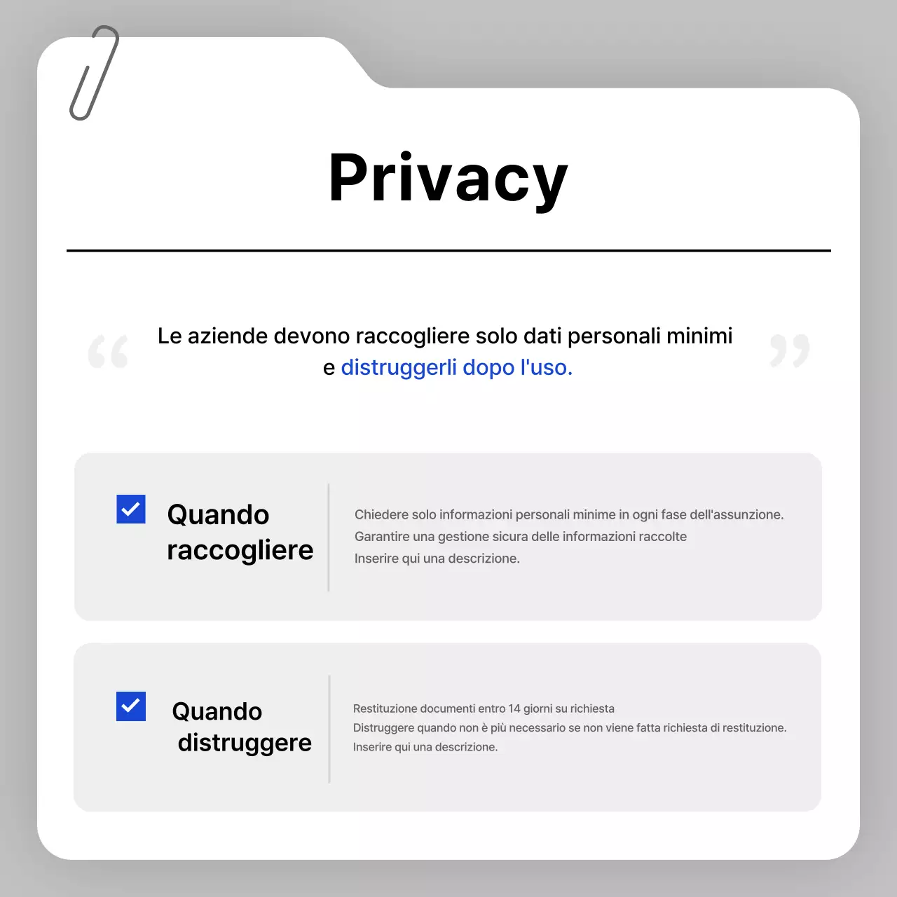 Comunicazioni di reclutamento Grey Clean