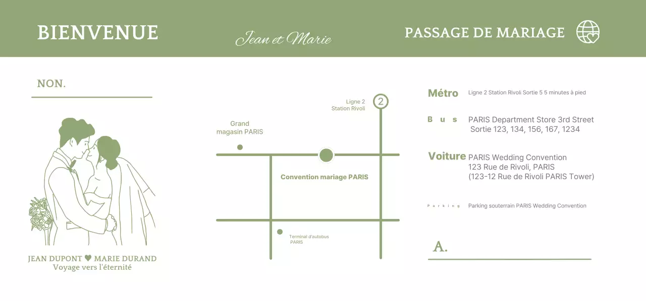 Invitation de mariage avec motif de billet d'avion