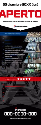 Cintura nera di Taekwondo moderno aperto