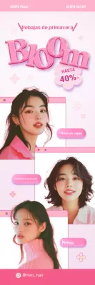 Promover un evento de primavera Cabello