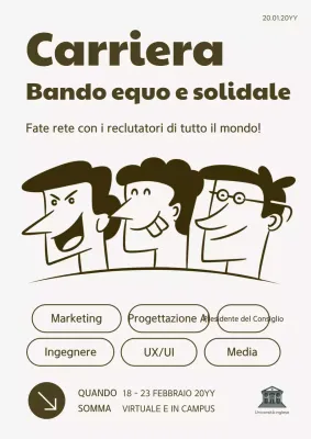 annuncio di carriera retro beige