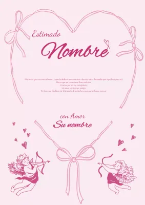 Tarjeta de felicitación romántica rosa