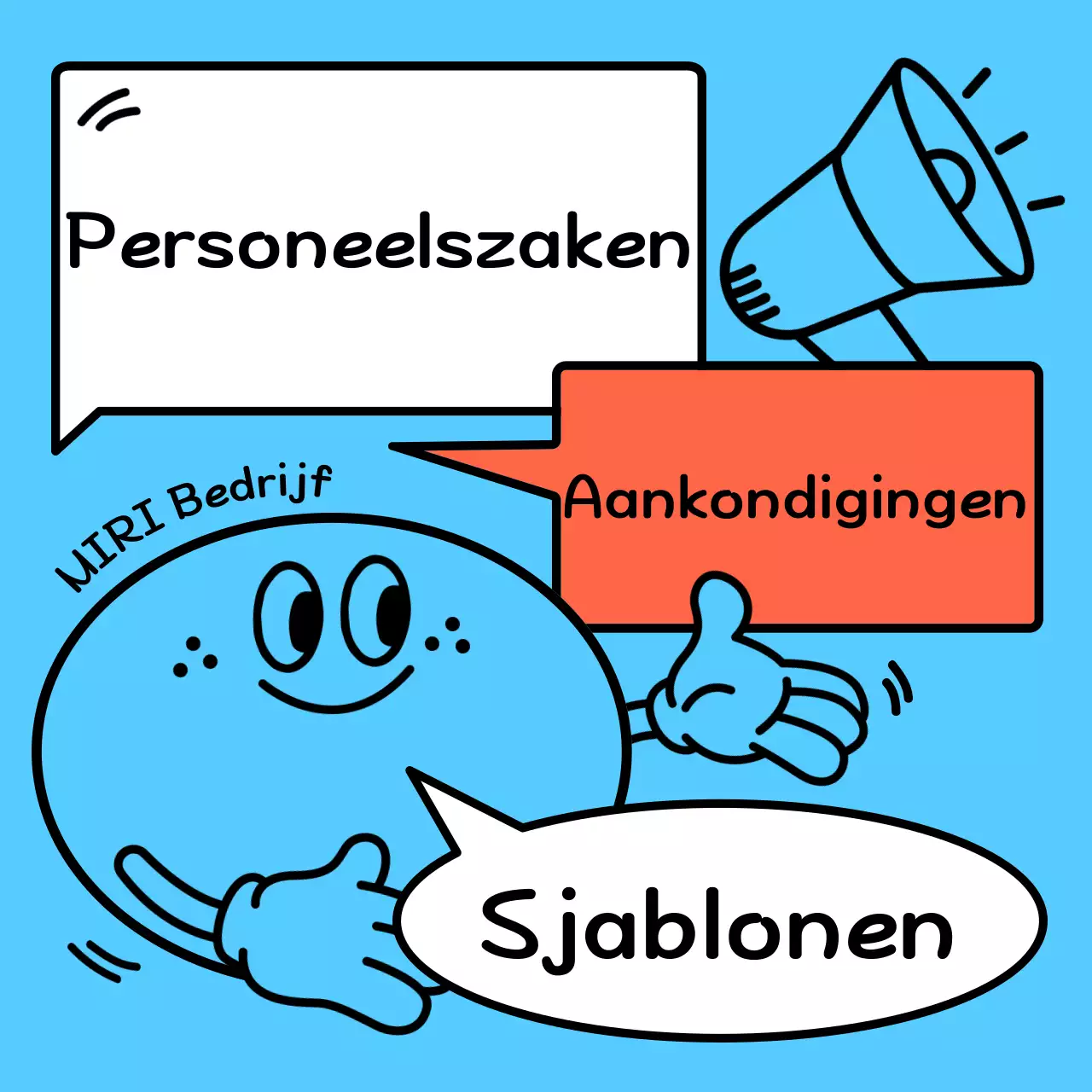 Lichtblauwe aankondiging