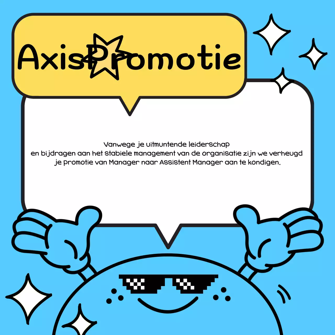 Lichtblauwe aankondiging