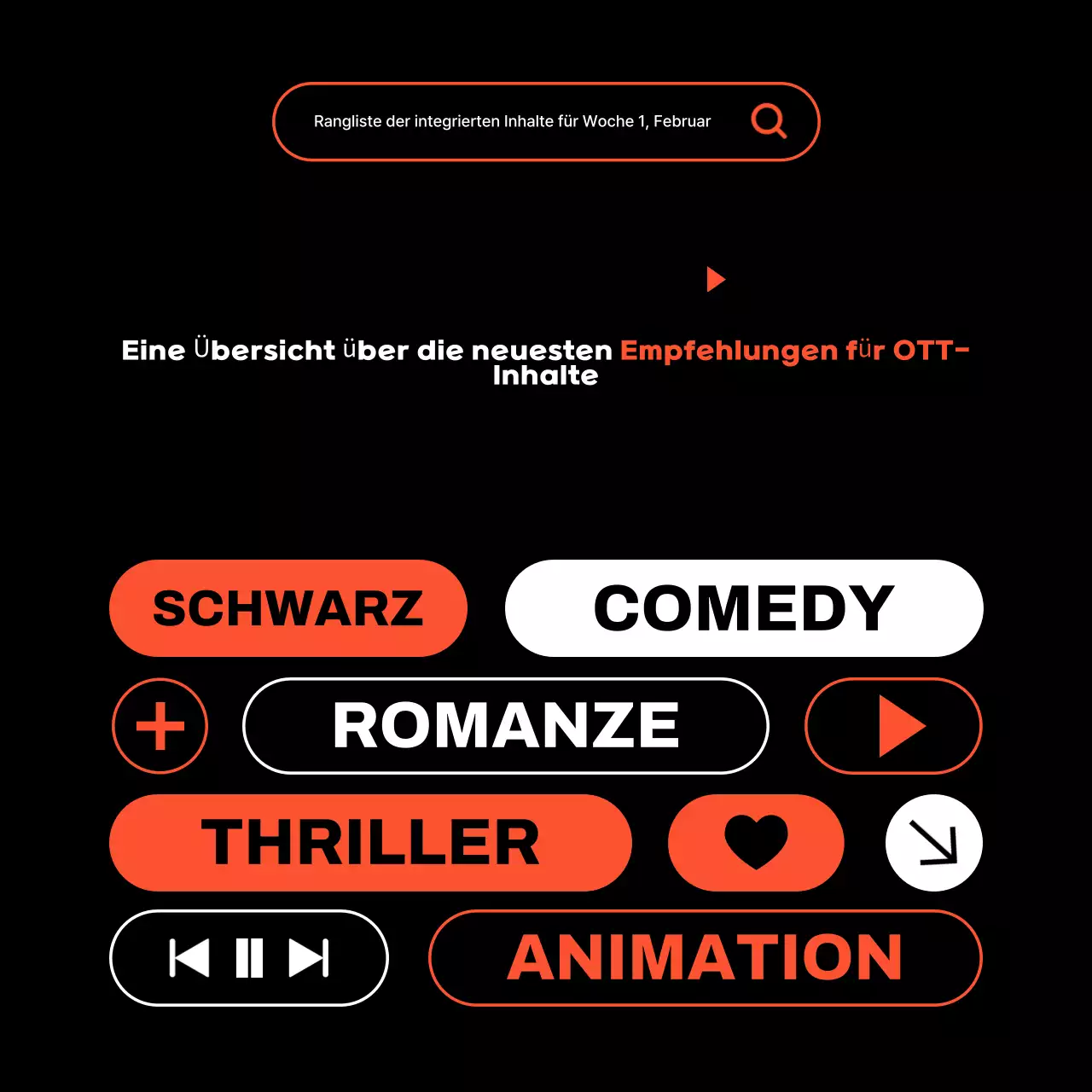 Förderung schwarzer moderner Inhaltsempfehlungen