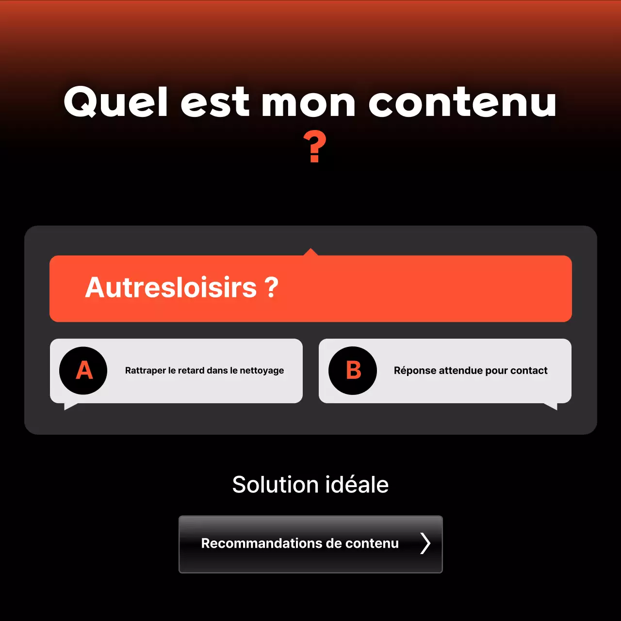 Promouvoir des recommandations de contenu modernes et noires