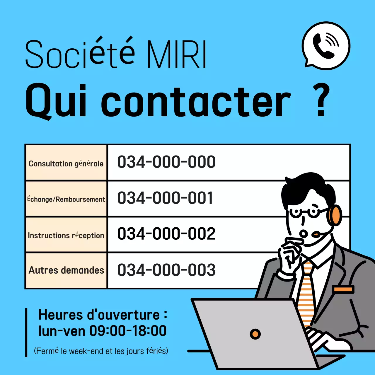 Guide d'information simple bleu clair