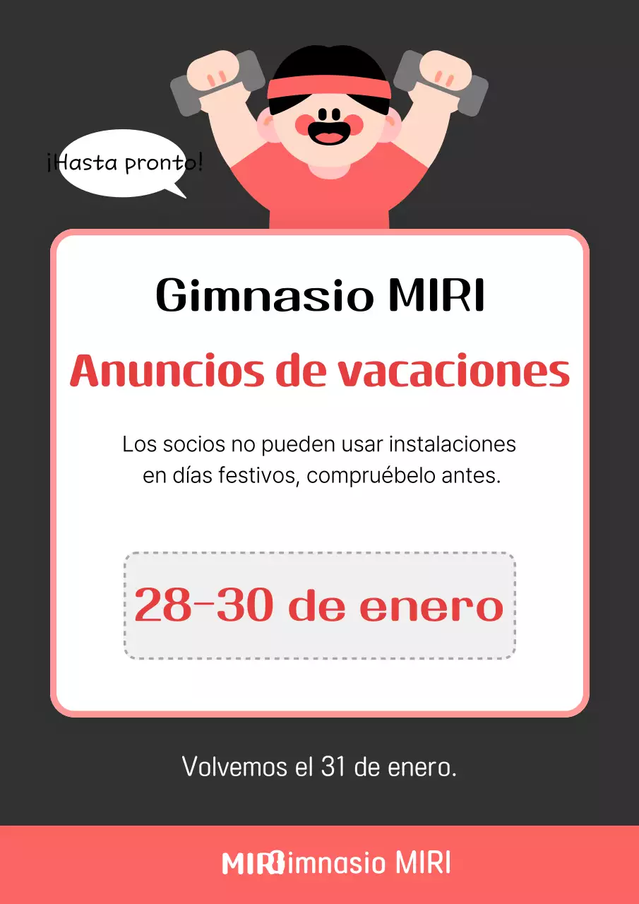 Aviso de cierre simple negro