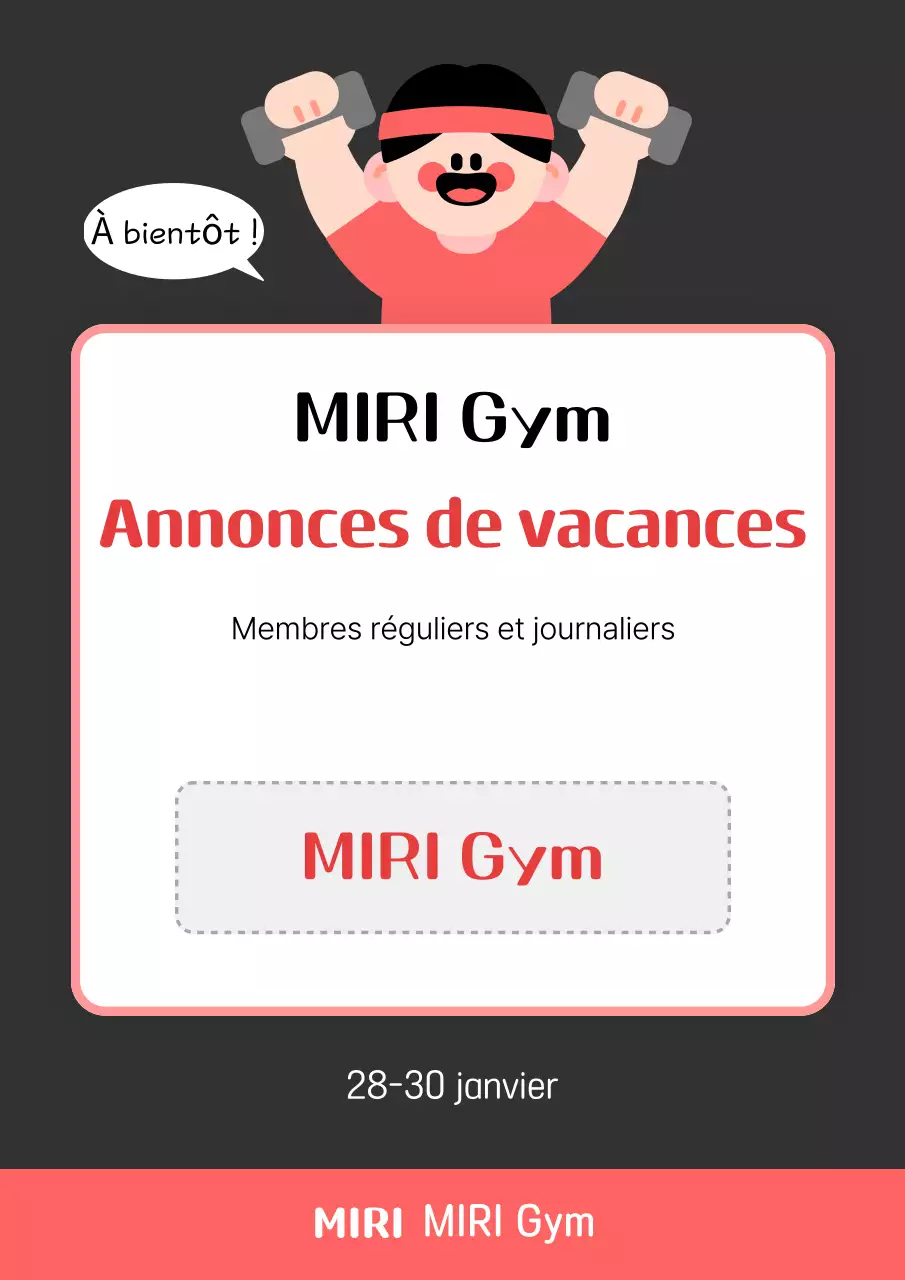 Noir Avis de fermeture simple