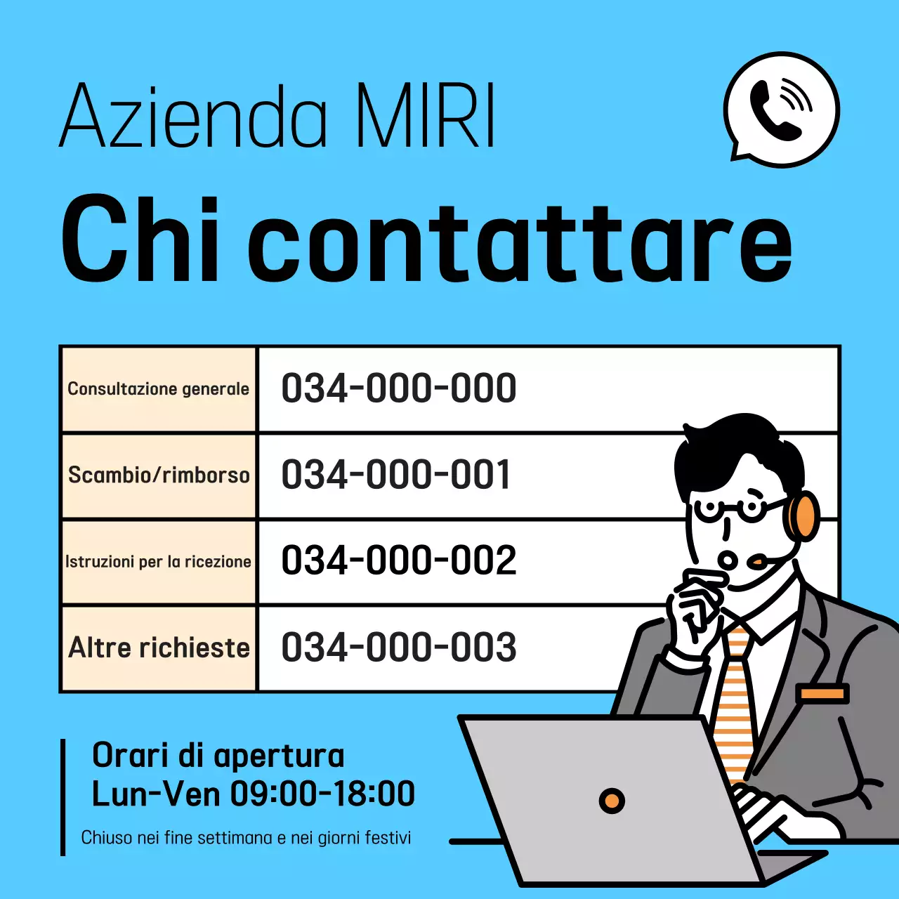 Guida informativa semplice di colore azzurro