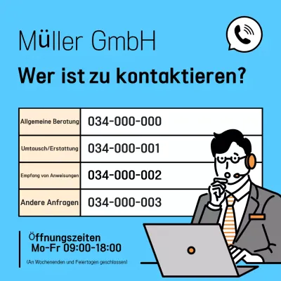 Hellblauer einfacher informativer Leitfaden