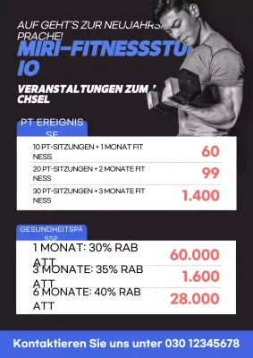 Black Modern Fitness Promotion