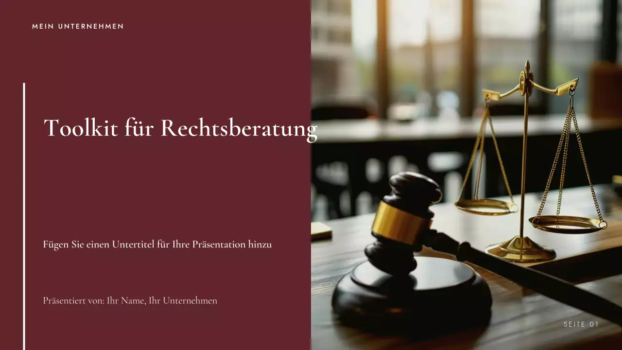 Maroon Professional Legal Consulting Toolkit Präsentation