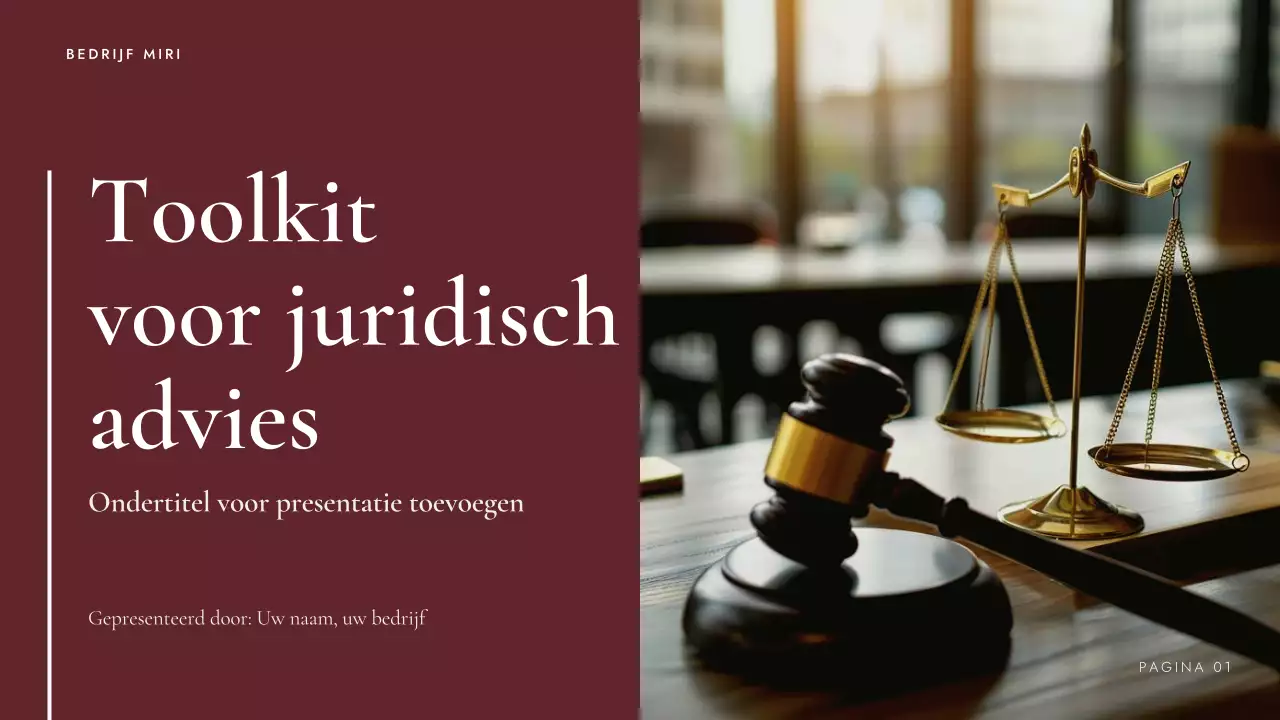 Presentatie Maroon Professional Legal Consulting Toolkit