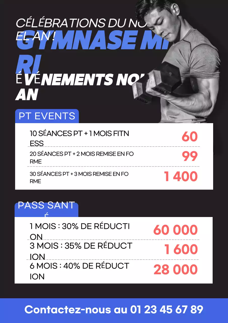 Promotion du fitness moderne noir