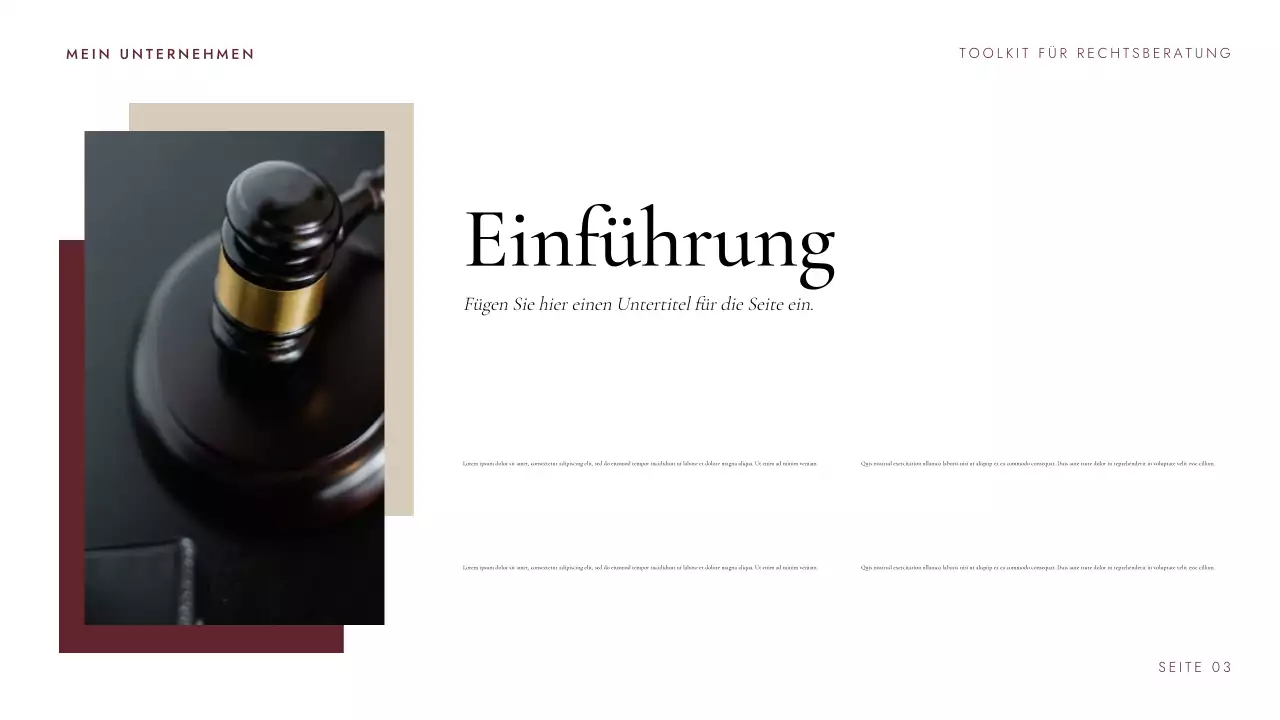 Maroon Professional Legal Consulting Toolkit Präsentation