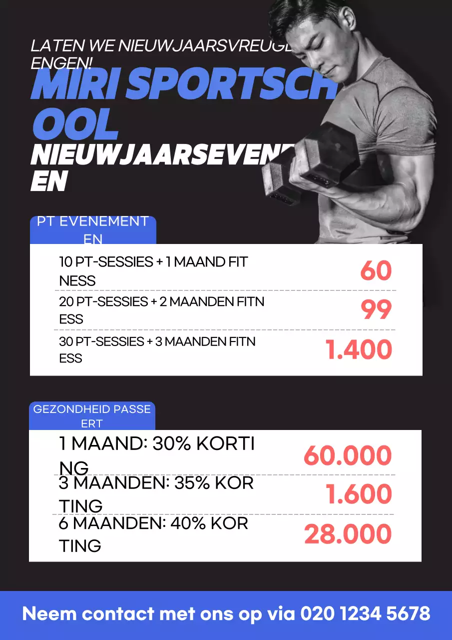 Zwart Modern Fitness Promotie