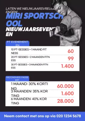 Zwart Modern Fitness Promotie
