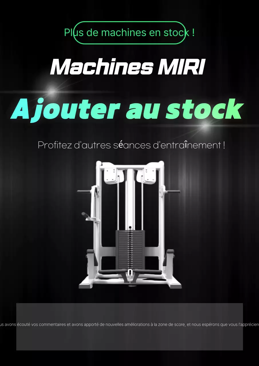 Publicité pour un gymnase moderne noir