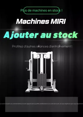 Publicité pour un gymnase moderne noir