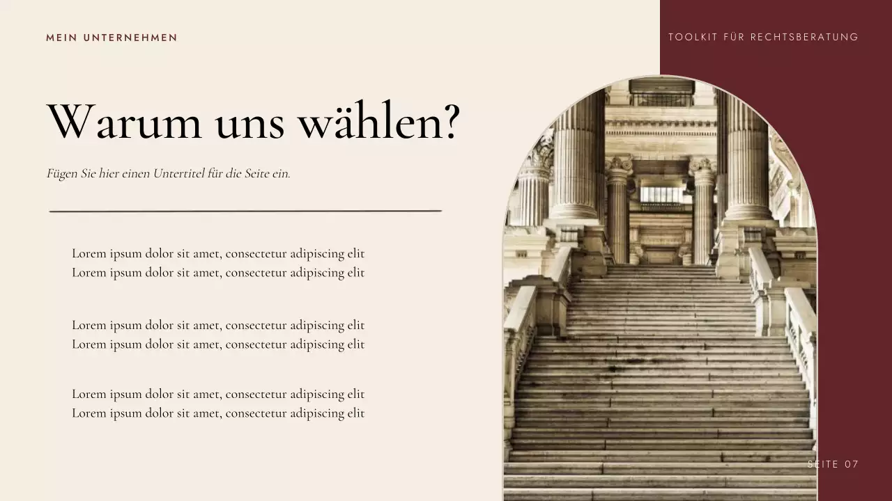 Maroon Professional Legal Consulting Toolkit Präsentation