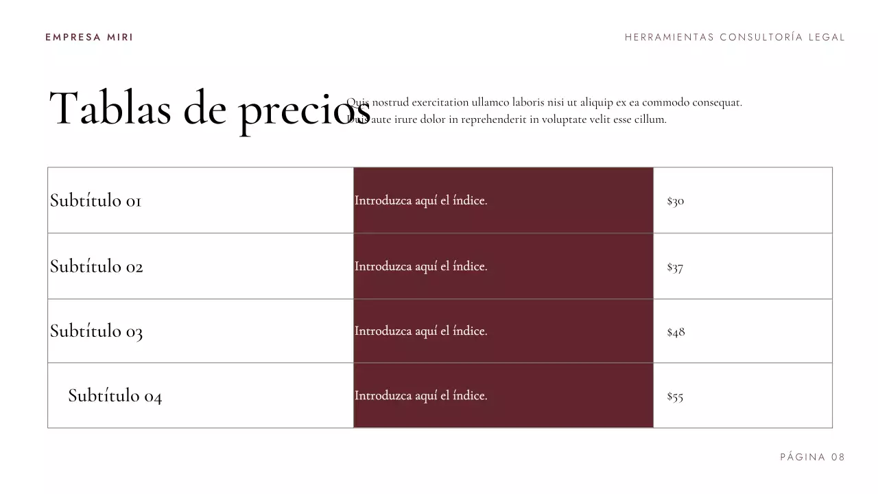 Maroon Professional Legal Consulting Toolkit Presentación