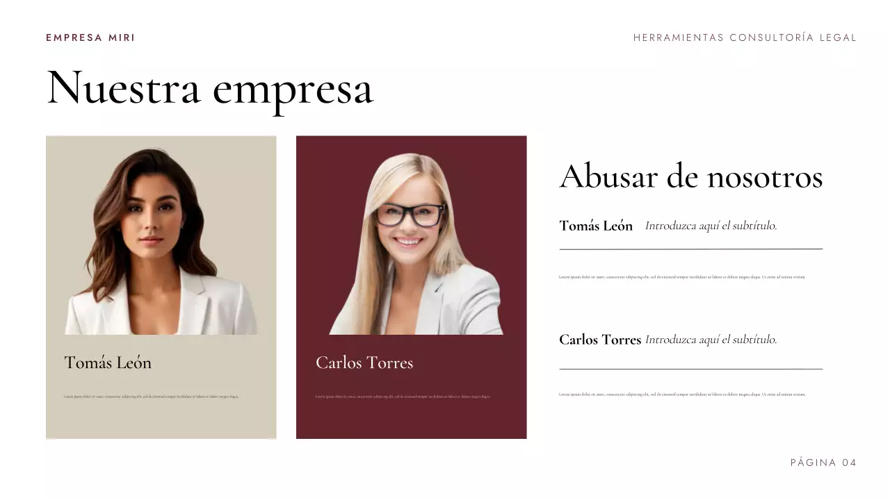 Maroon Professional Legal Consulting Toolkit Presentación