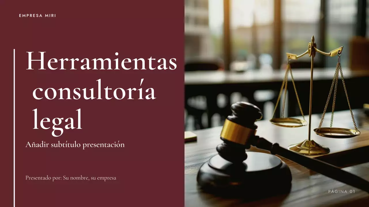 Maroon Professional Legal Consulting Toolkit Presentación