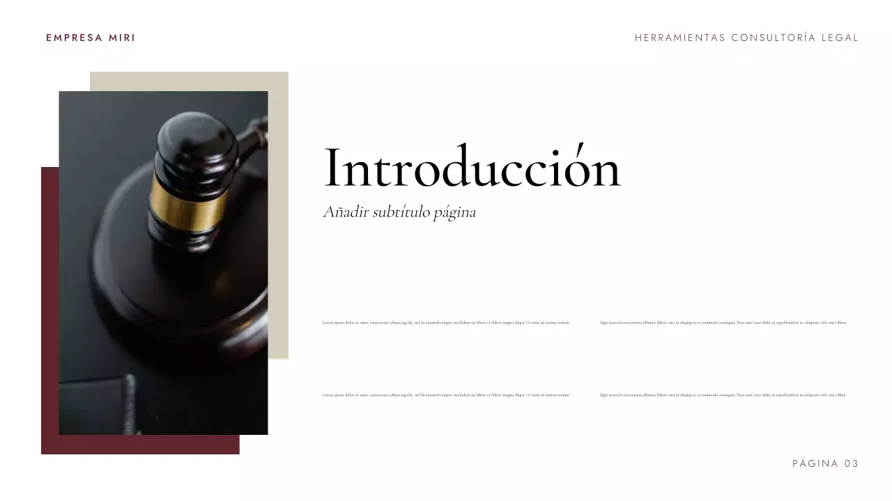 Maroon Professional Legal Consulting Toolkit Presentación