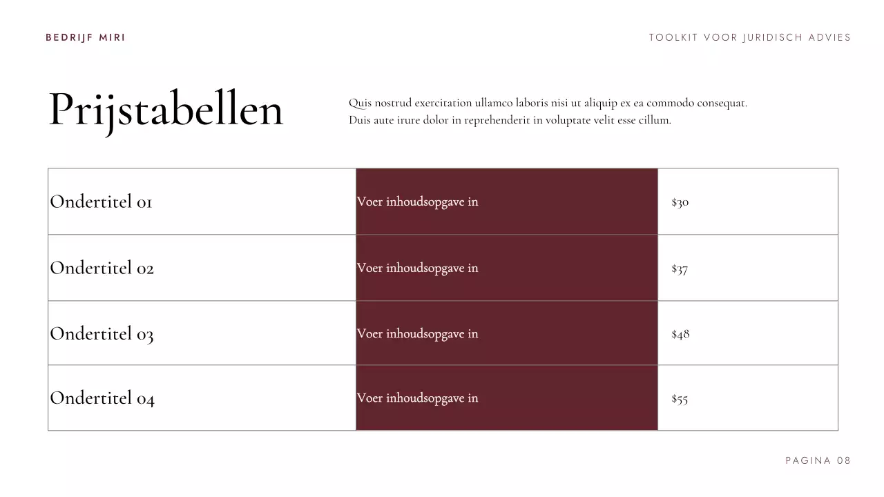 Presentatie Maroon Professional Legal Consulting Toolkit