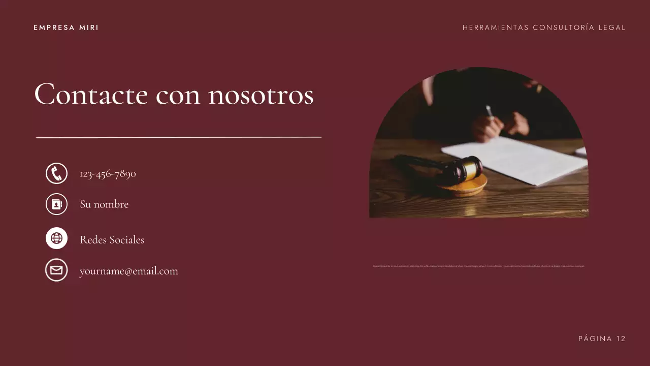 Maroon Professional Legal Consulting Toolkit Presentación