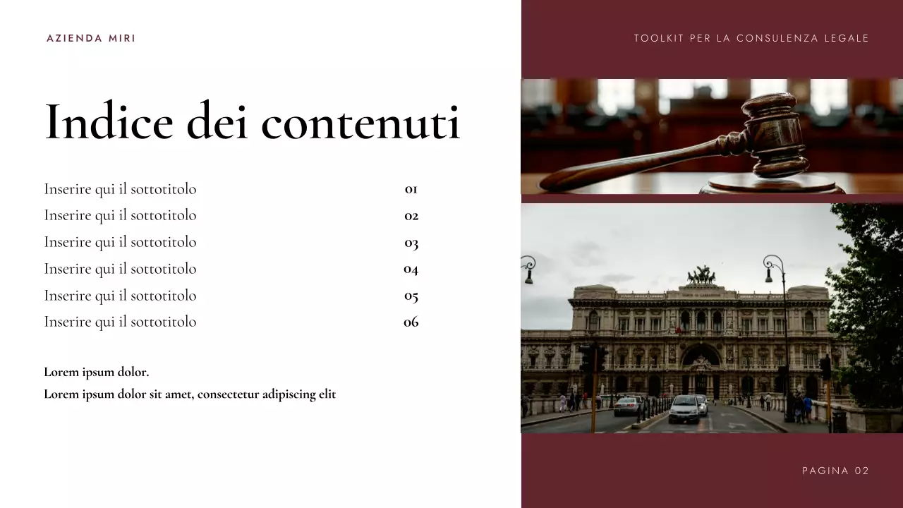 Presentazione del kit di strumenti per la consulenza legale di Maroon Professional