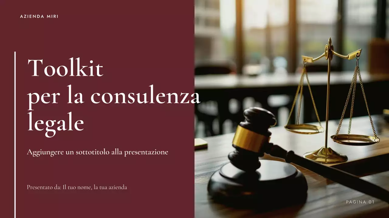 Presentazione del kit di strumenti per la consulenza legale di Maroon Professional