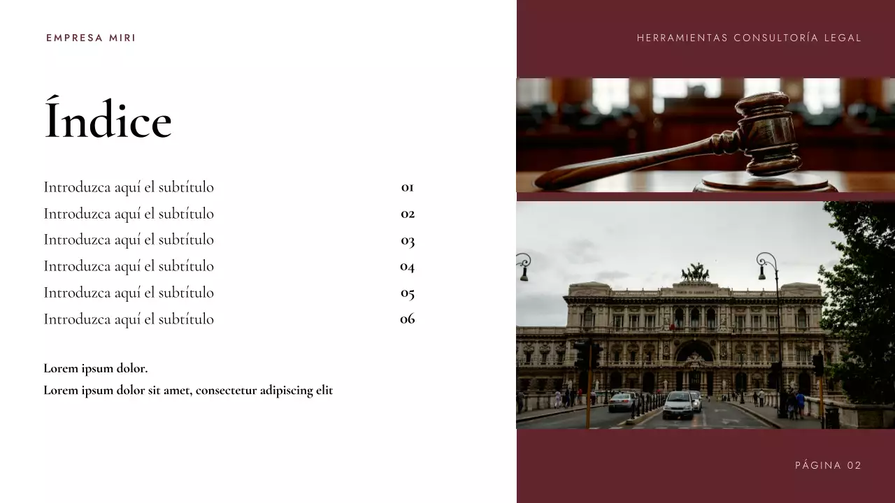 Maroon Professional Legal Consulting Toolkit Presentación