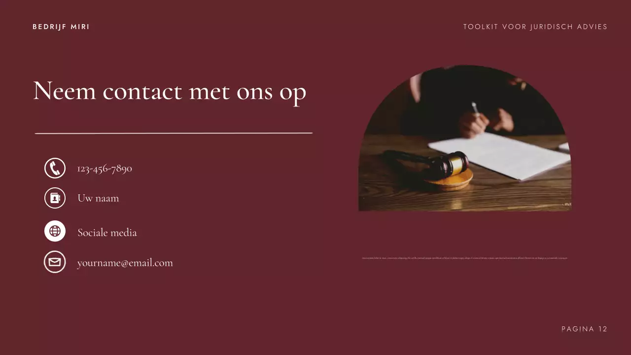 Presentatie Maroon Professional Legal Consulting Toolkit