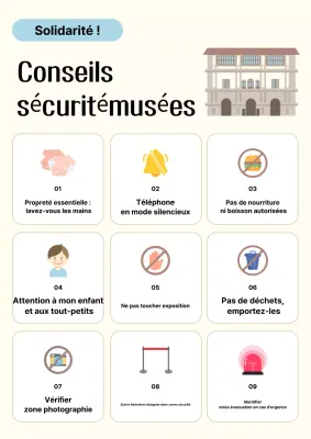 Conseils de sécurité Beige Neat