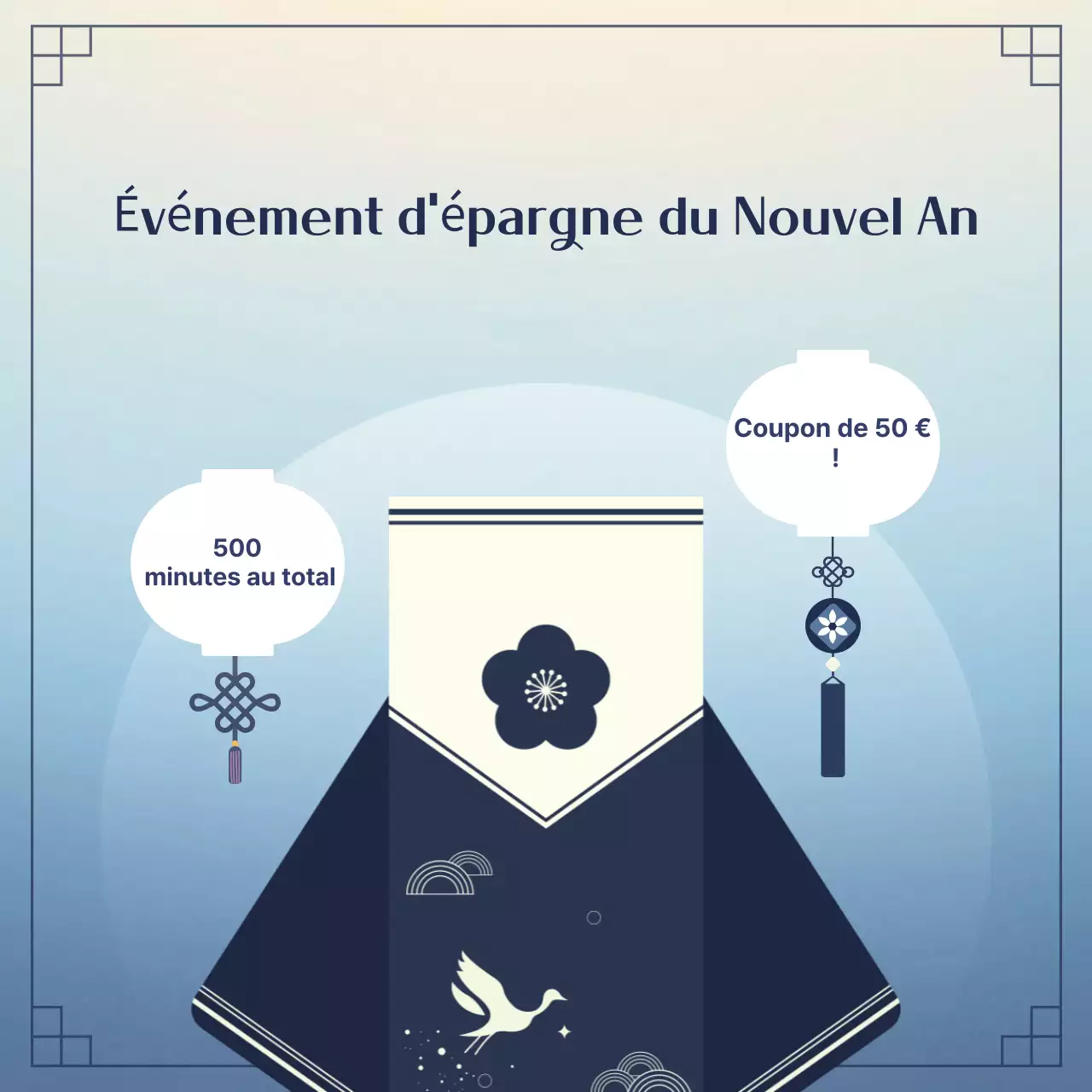 Événements traditionnels du Nouvel An en bleu clair