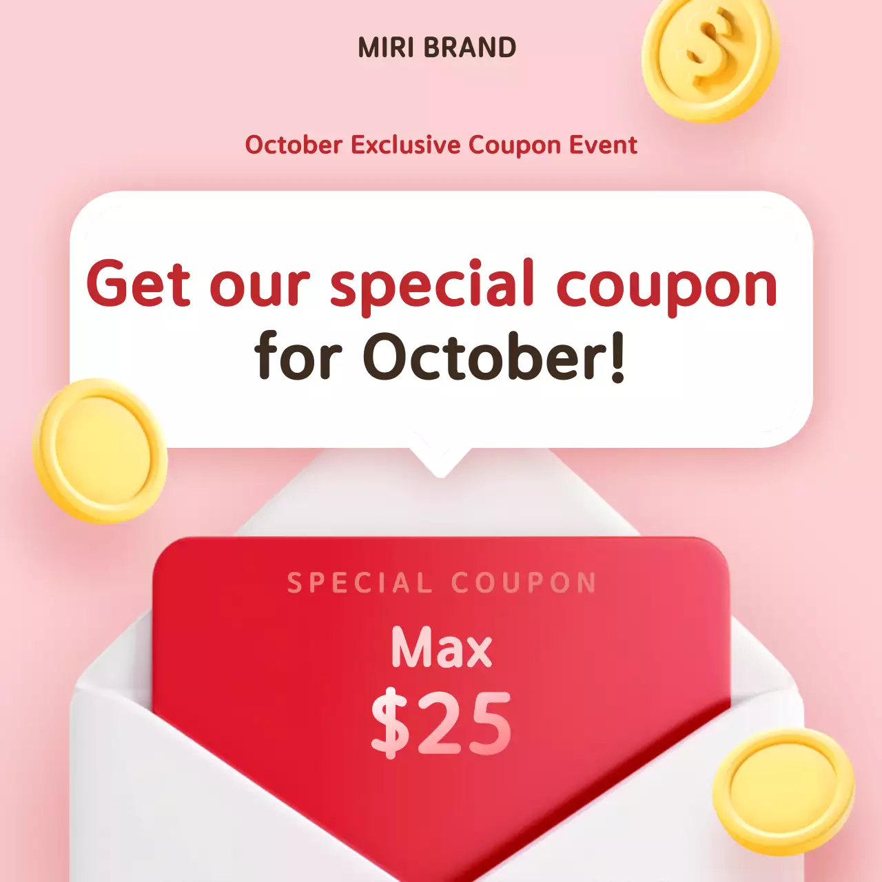 khuyến mãi phiếu giảm giá màu hồng gọn gàng