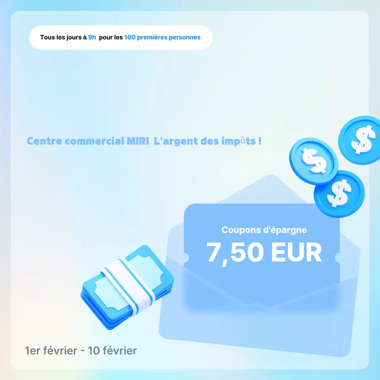 Guide de l'événement moderne bleu clair