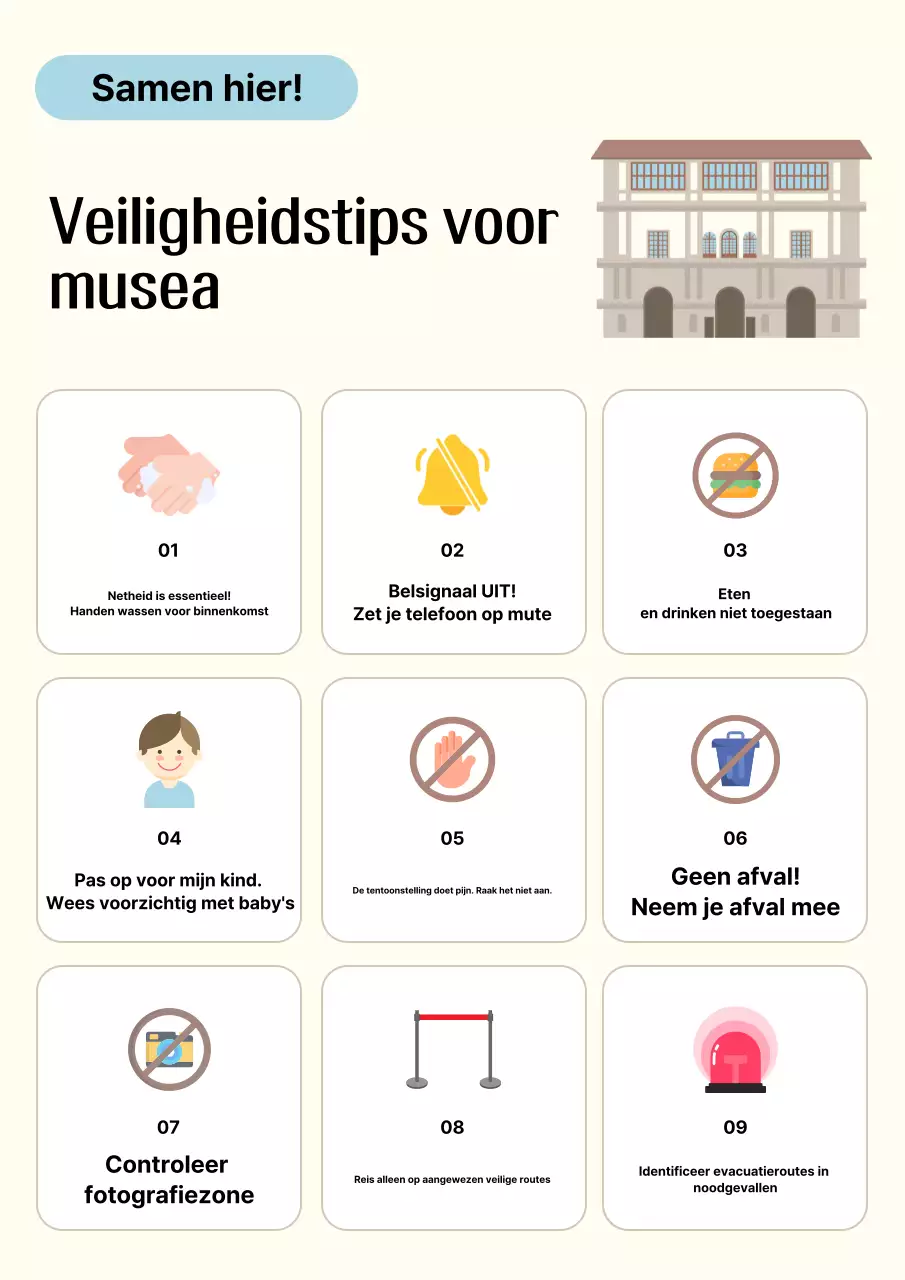 Beige Schone veiligheidstips