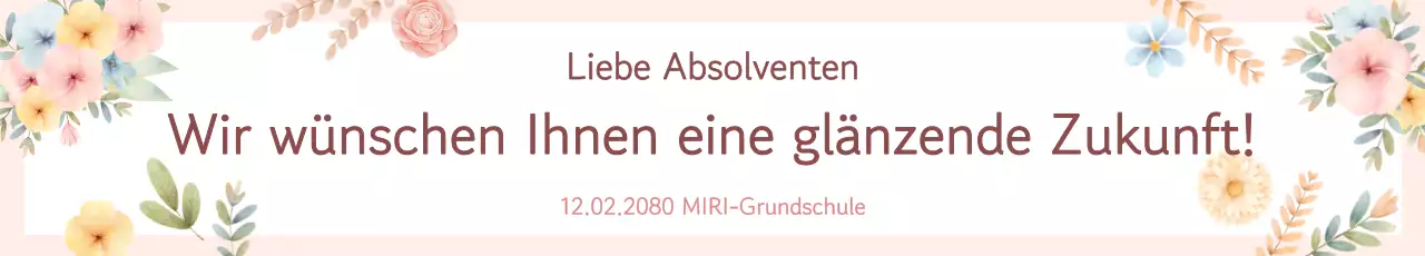 Beige Elegante Abschlussfeiern