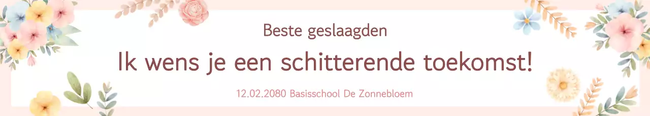 Beige Elegante afstudeerfestiviteiten