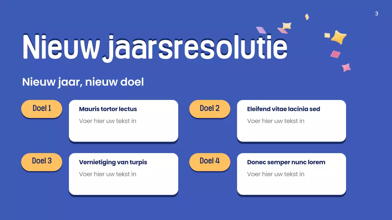 blauw modern nieuwjaarspresentatie